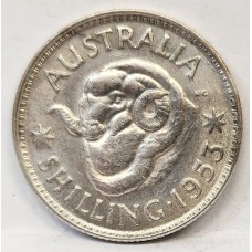 AUSTRALIA 1953 . ONE 1 SHILLING